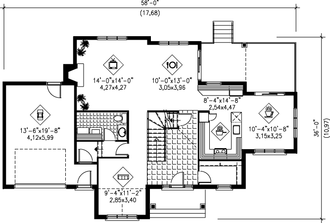 main floor house blueprint