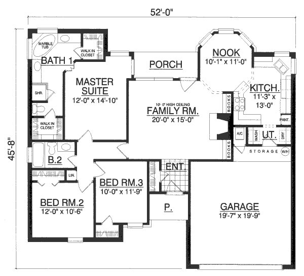 House 29873 Blueprint details, floor plans