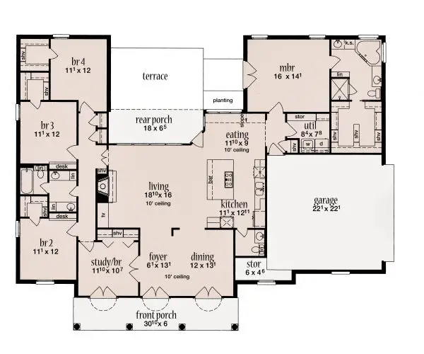 main floor house blueprint