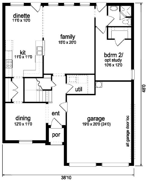 main floor house blueprint