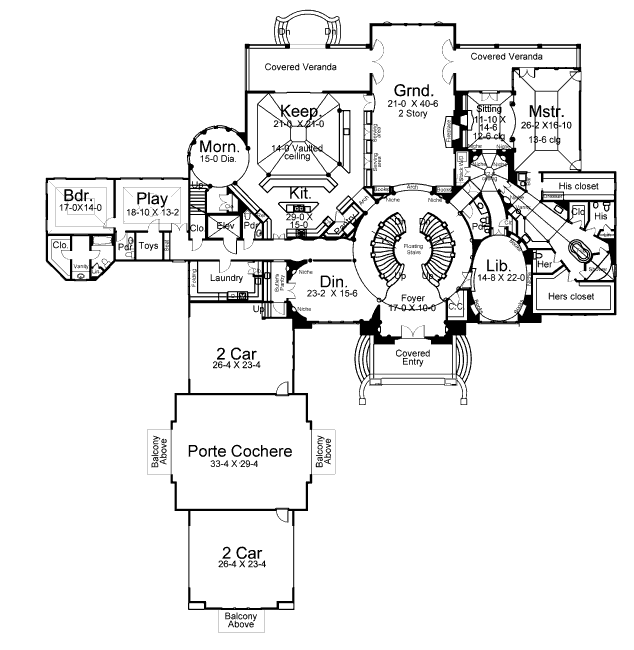 main floor house blueprint