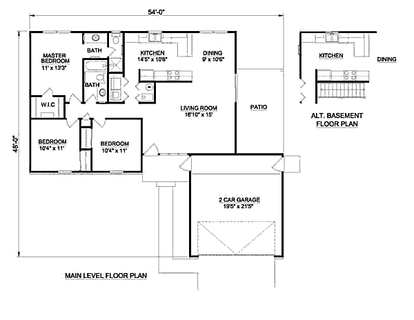 main floor house blueprint