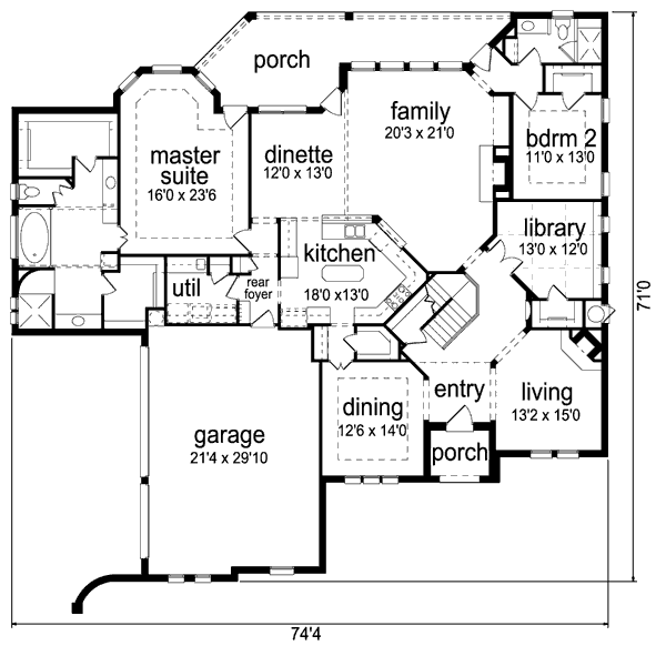 main floor house blueprint