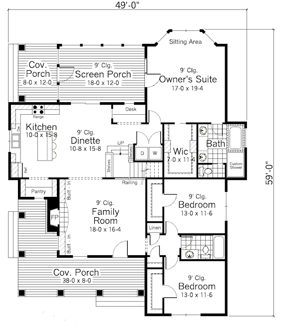 main floor house blueprint