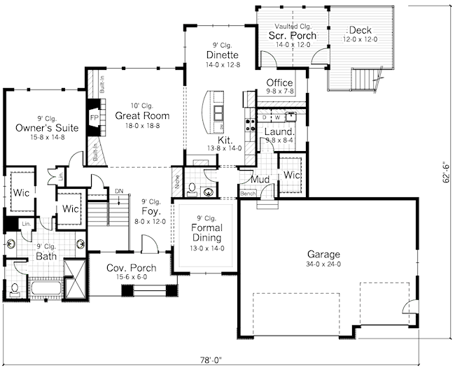 main floor house blueprint