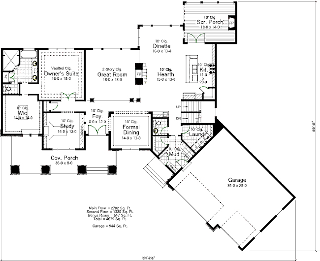 main floor house blueprint