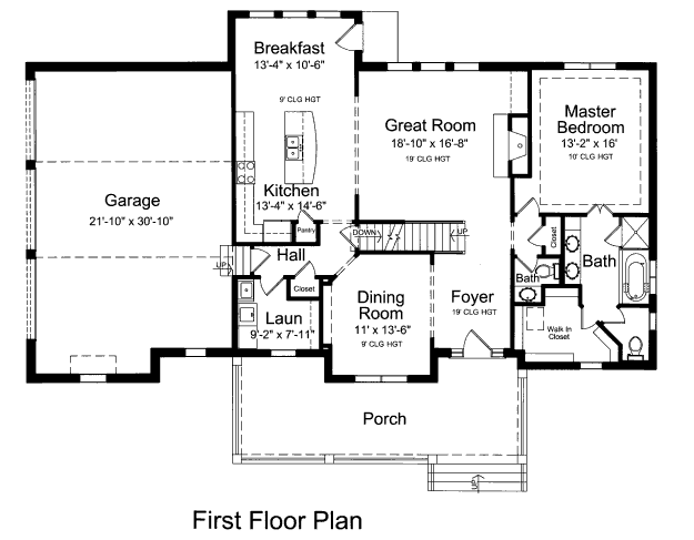 main floor house blueprint
