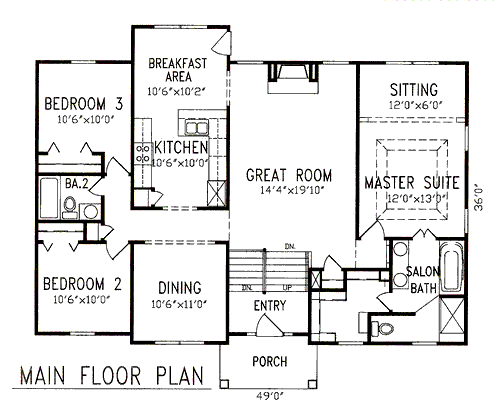 main floor house blueprint