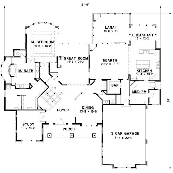 main floor house blueprint