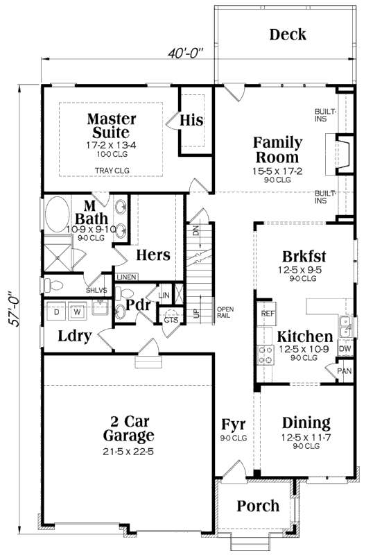 main floor house blueprint