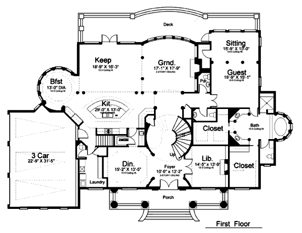 main floor house blueprint