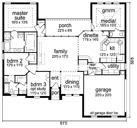 main floor house blueprint