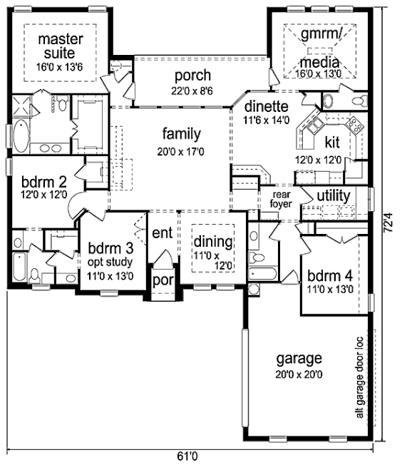 main floor house blueprint