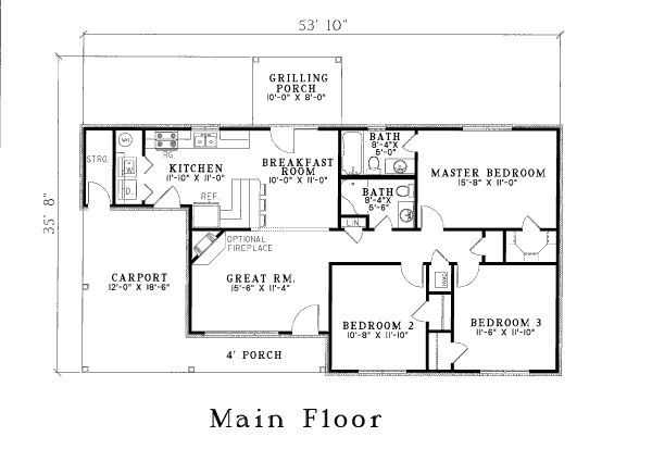 main floor house blueprint