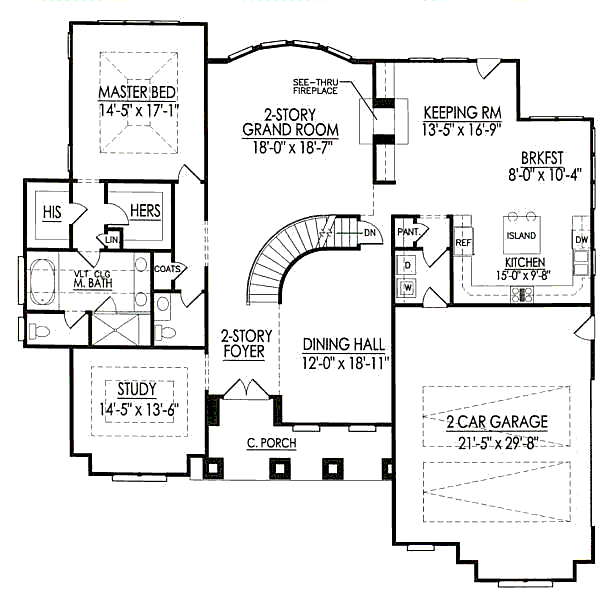 main floor house blueprint