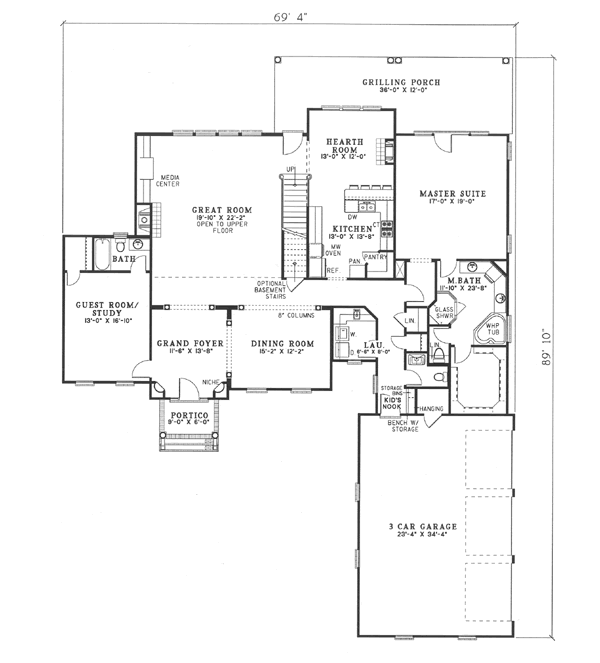 main floor house blueprint