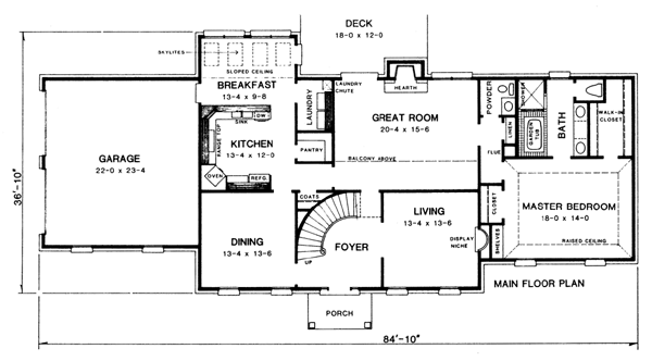 main floor house blueprint