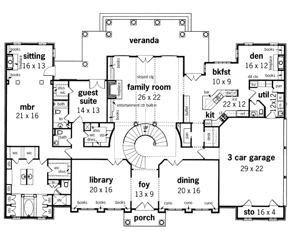 main floor house blueprint