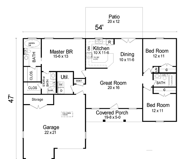 main floor house blueprint