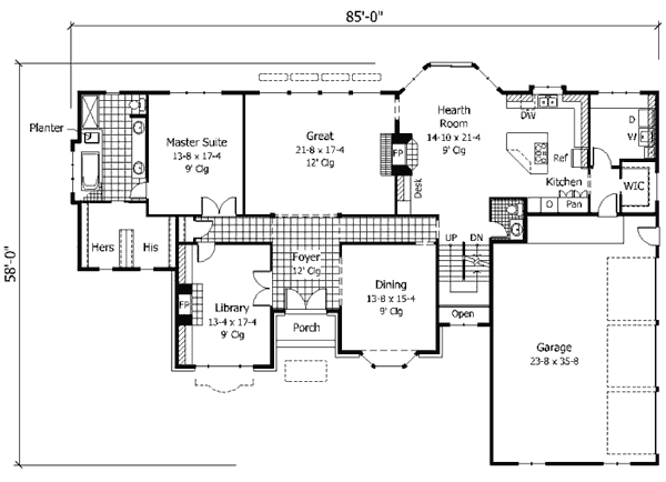 main floor house blueprint