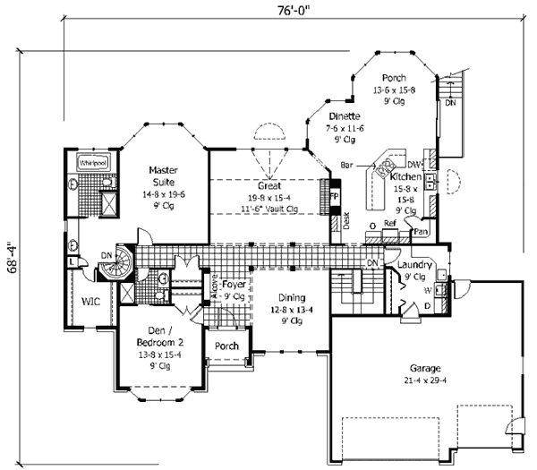 main floor house blueprint