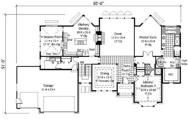 main floor house blueprint