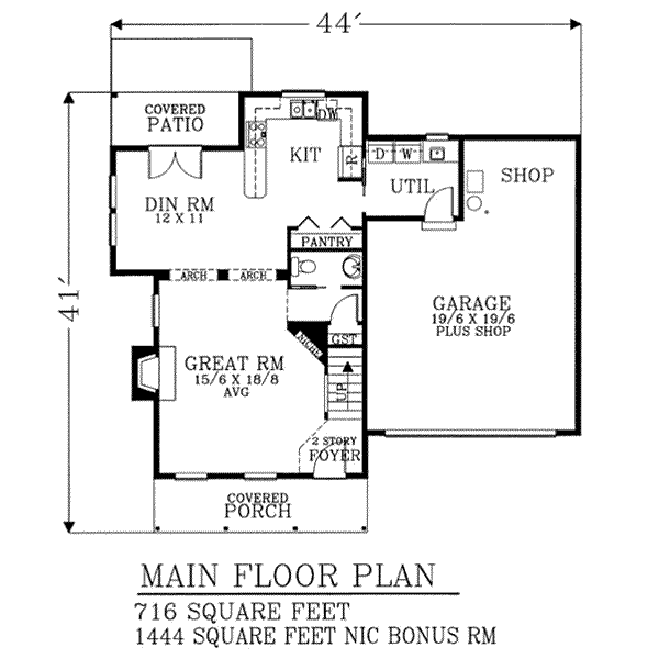 main floor house blueprint