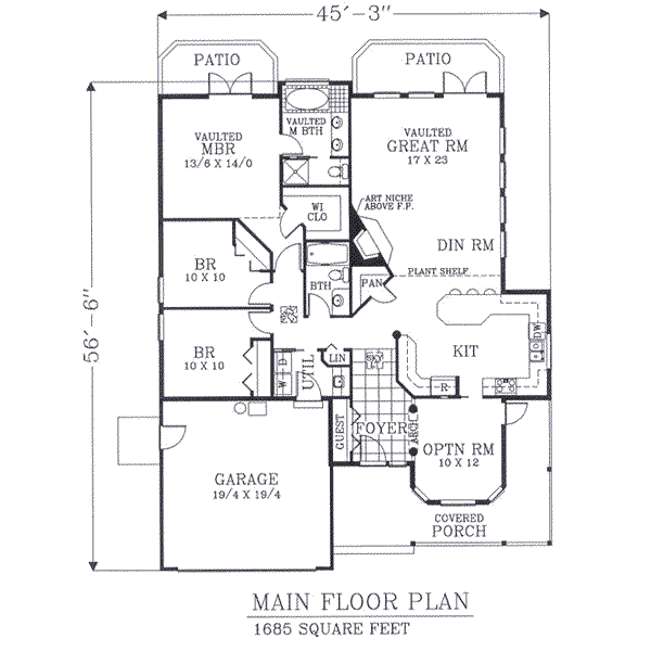 main floor house blueprint