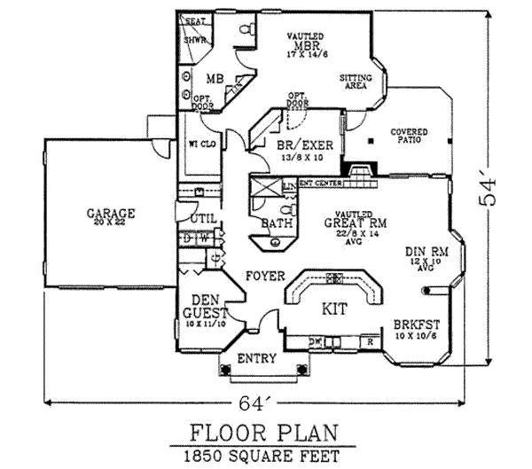 main floor house blueprint