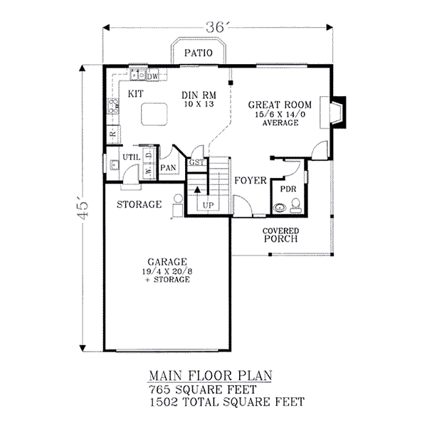 main floor house blueprint