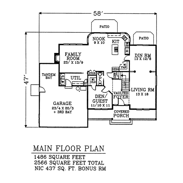 main floor house blueprint
