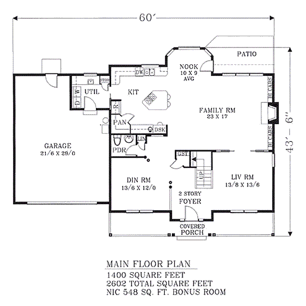 main floor house blueprint