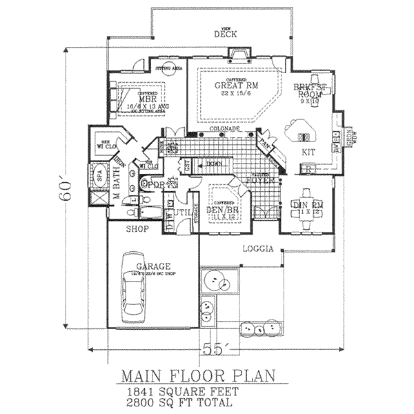 main floor house blueprint