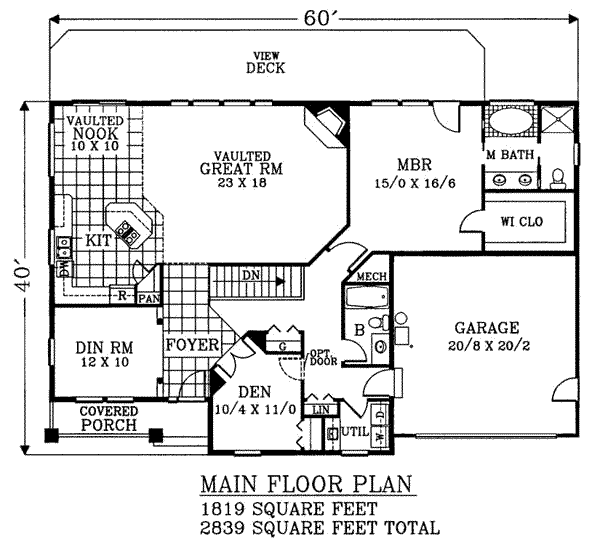 main floor house blueprint