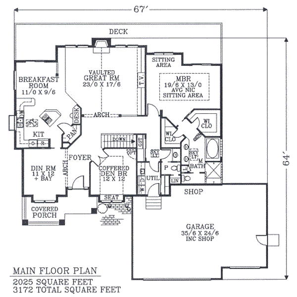 main floor house blueprint