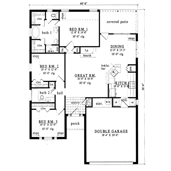 main floor house blueprint