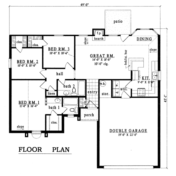 main floor house blueprint