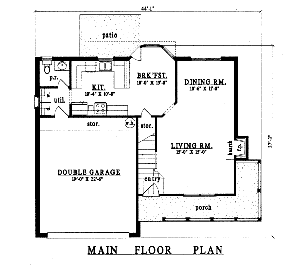 main floor house blueprint
