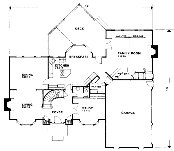 main floor house blueprint