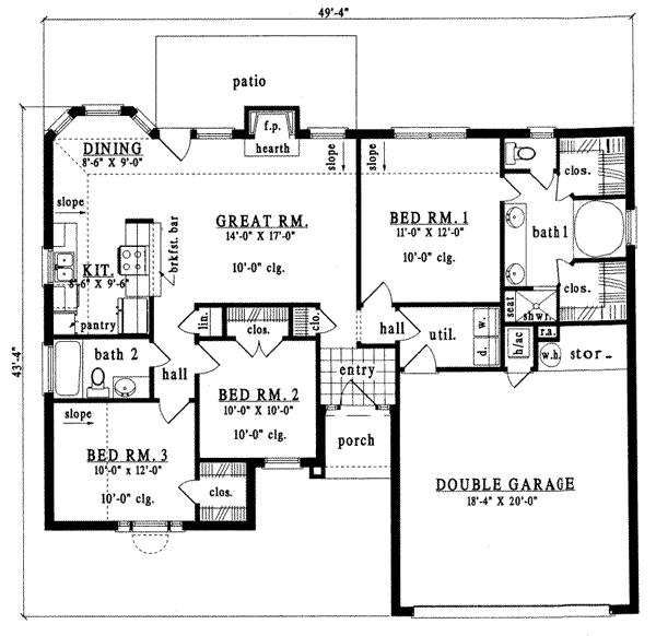 main floor house blueprint
