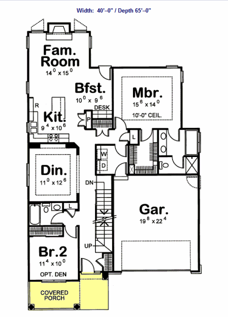 main floor house blueprint