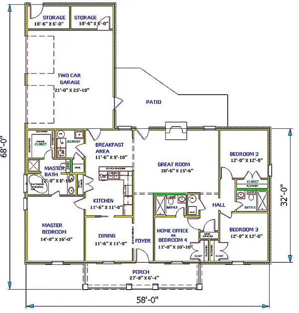 main floor house blueprint