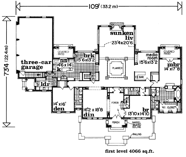 main floor house blueprint