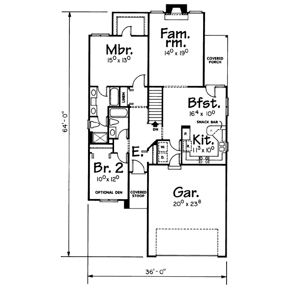 main floor house blueprint