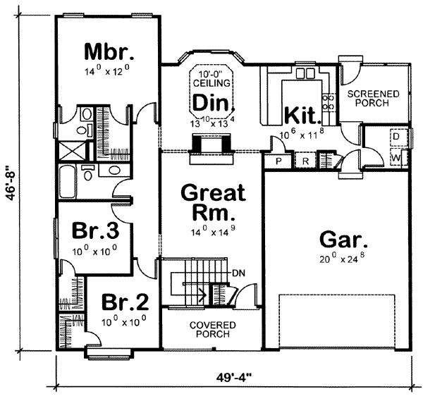 main floor house blueprint