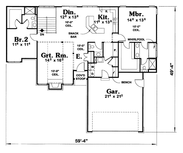 main floor house blueprint