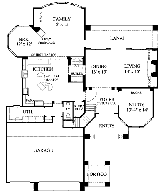 main floor house blueprint