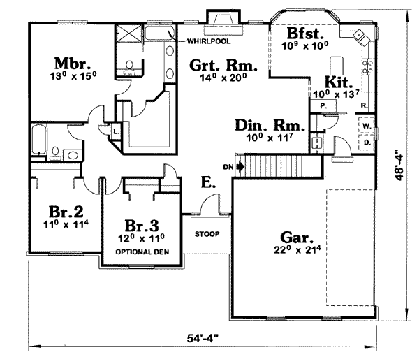 main floor house blueprint