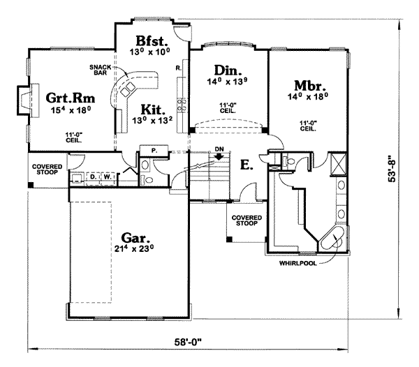 main floor house blueprint