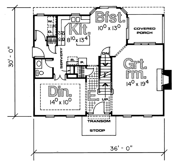 main floor house blueprint